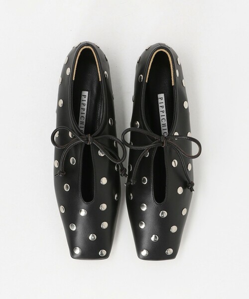 セール】＜PIPPICHIC＞AMBER STUDS フラットシューズ（その他シューズ