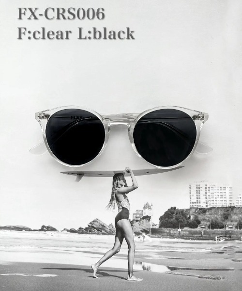 FLEX（フレックス）の「classic round clear frame sunglasses