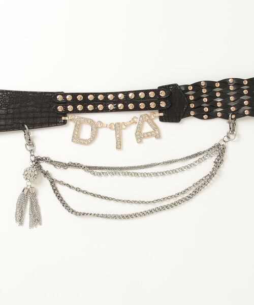 セール】チャーム付き スターバックル チェーンベルト（ベルト