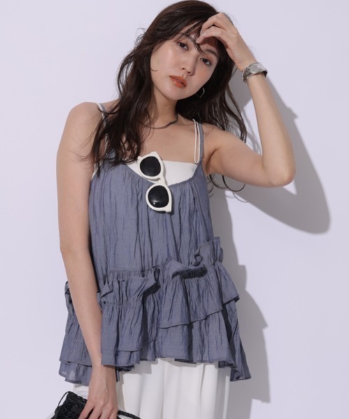 Mystrada（マイストラーダ）の「フリルティアードキャミ（シャツ