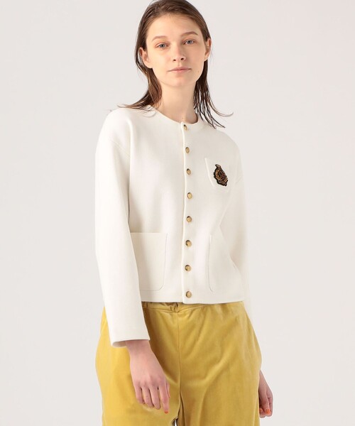 caban（キャバン）の「□コットンカシミヤ エンブレムクルーネック