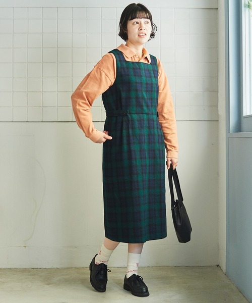 bulle de savon（ビュルデサボン）の「Recycle wool Twill ワンピース