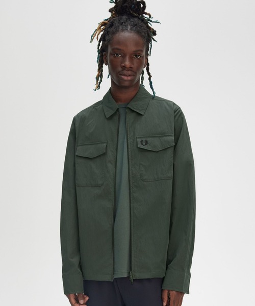 セール】Zip Overshirt／ジップアップオーバーシャツジャケット