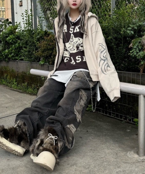 Basketcase（バスケットケース）の「【BASKETCASE】RAW COLLEGE knit