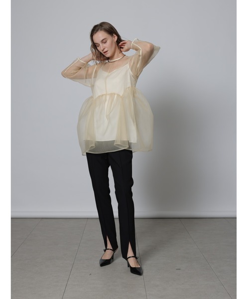 CADUNEカデュネ レースキャミブラウス カデュネ ブラウス ブラック