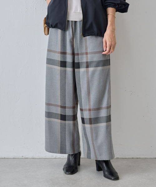 BEARDSLEY（ビアズリー）の「チェックウエストリブパンツ（その他