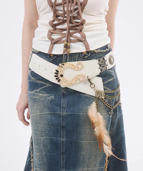 セール】クラウンバックルフェザーベルト（ベルト）｜d.i.a.（ダイヤ