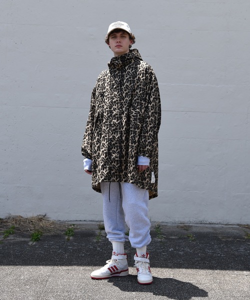 Xfrm ヒョウ柄 フード付きモッズコート Xfrm ヒョウ柄 フード付き