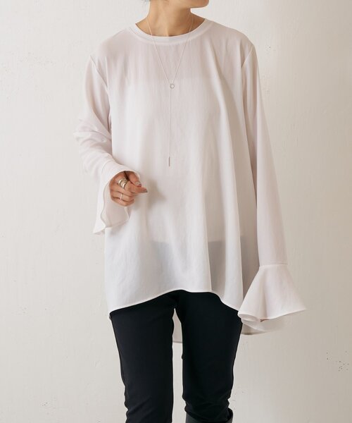 フリルカフス後ろドレープTブラウス（シャツ/ブラウス）｜BEARDSLEY