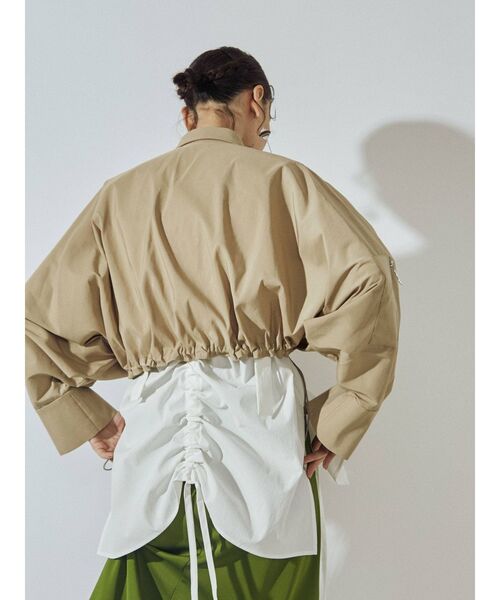 UN3D.（アンスリード）の「ヘムギャザーシャツキャミソール