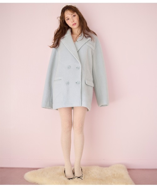 PEACH JOHN（ピーチジョン）の「ダブルシャギーショートコート（ノー