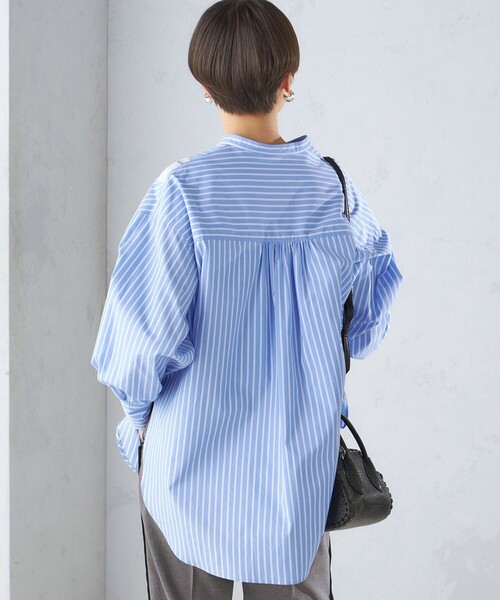 セール】〈洗濯機可能〉レース 切替 ストライプ シャツ（シャツ