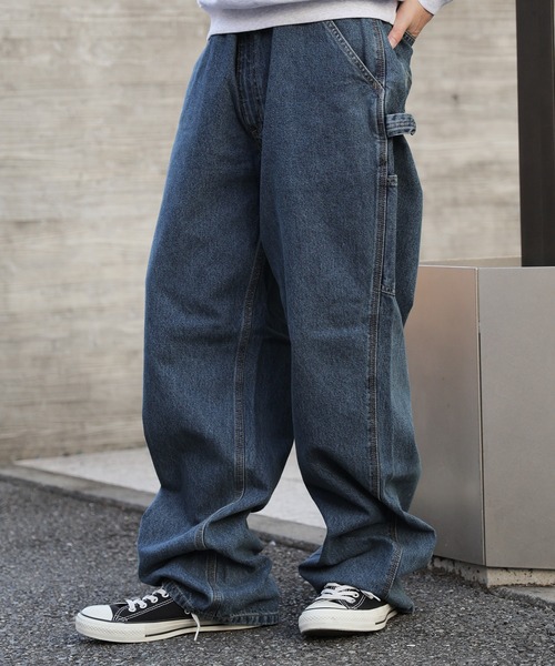 DENIM & DUNGAREE ペイント加工 ワイドパンツ 160 02 DENIM & DUNGAREE