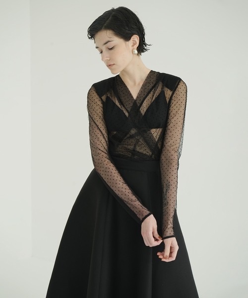 セール】SHEER DRAPE BODYSUITS（その他トップス）｜CLANE（クラネ）の