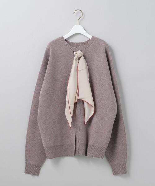 6（ロク）の「＜6(ROKU)＞WOOL CASHMERE SCARF CARDIGAN/カーディガン
