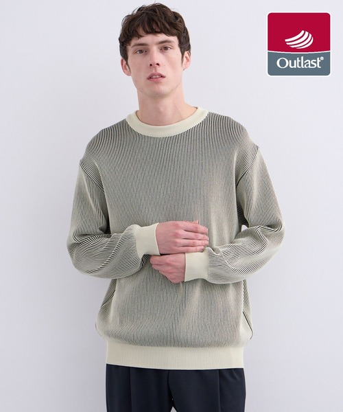 セール】アウトラスト デザインクルーネックニット（ニット/セーター