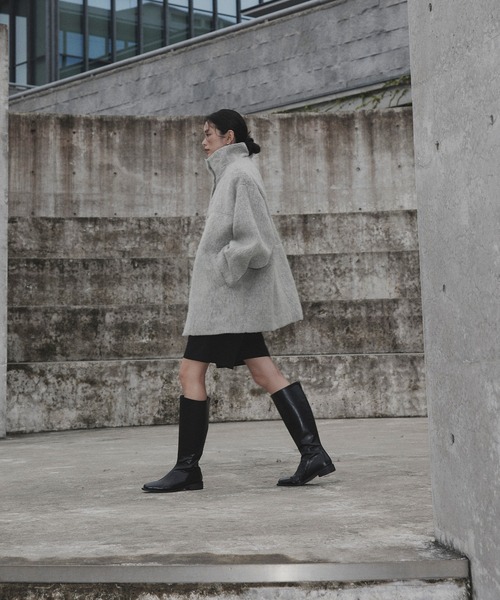 hellam（へラム）の「シャギースタンドカラーコート（ステンカラー