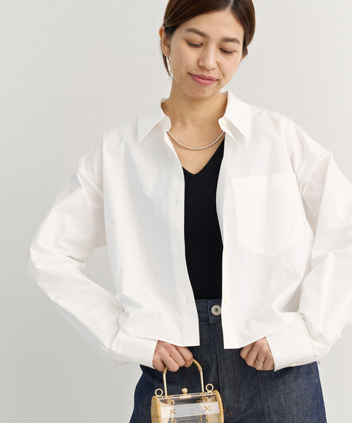 IENA（イエナ）の「タイプライタークロップドシャツ（シャツ/ブラウス