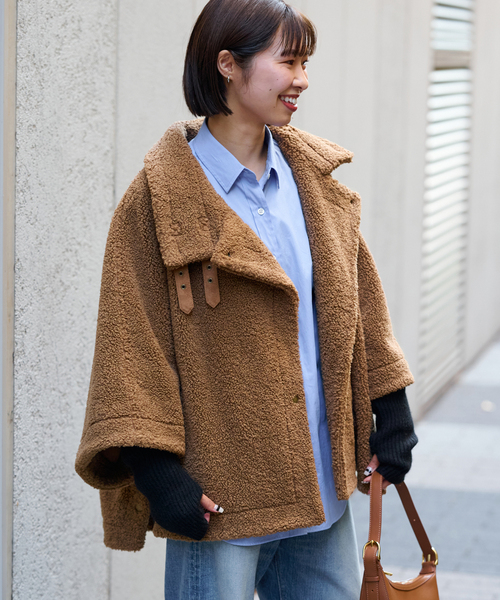 FRAMeWORK（フレームワーク）の「ボアポンチョコート（ブルゾン）」 - WEAR
