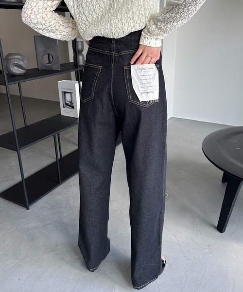 在庫限り》フラッシャー付オリジナルストレートデニム（デニムパンツ