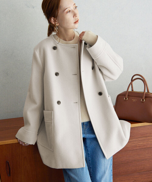 SLOBE IENA（スローブイエナ）の「スイビダブルクロスノーカラーダブル