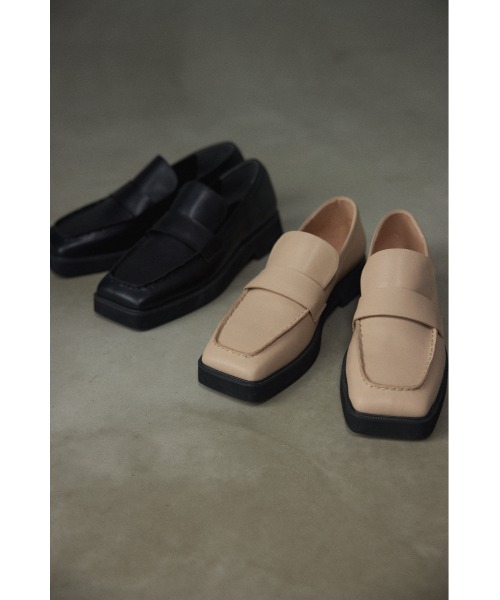 中町綾着用ローファー】MOUSSY SQUARE TOE LOAFER M 中町綾着用