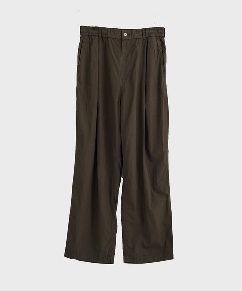 ATON / エイトン】SHRINK COTTON LAWN LOOSE FIT PANTS（スラックス
