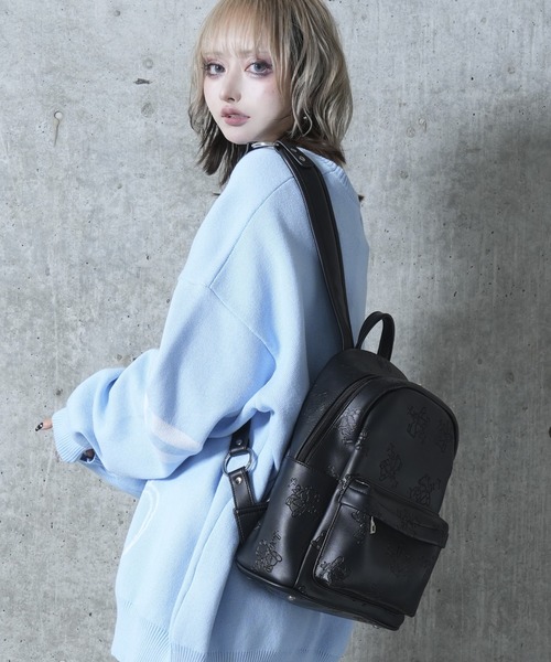 Amilige（アミリージュ）の「DARK ANGEL BEAR型押しスタッズリュック