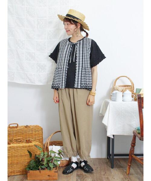 Samansa Mos2（サマンサ モスモス）の「裾スカラップレースパンツ