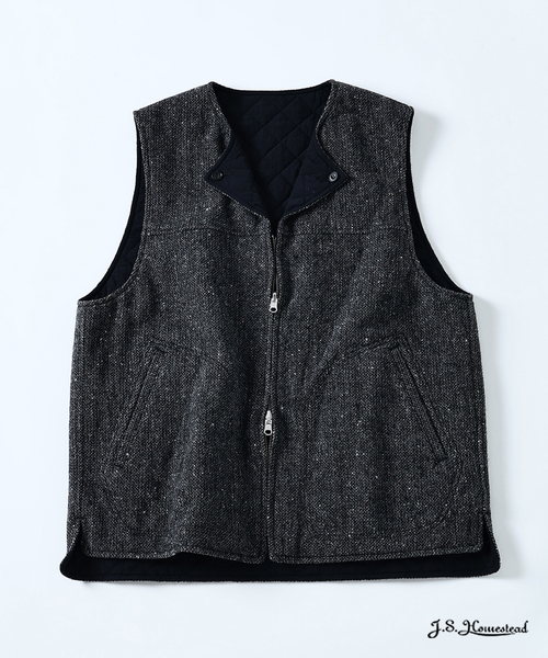 セール】J.S.Homestead / ツイード キルト リバーシブル ベスト