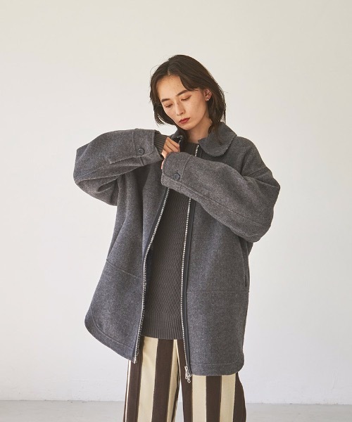 TODAYFUL（トゥデイフル）の「ウールリバージャケット（ノーカラー