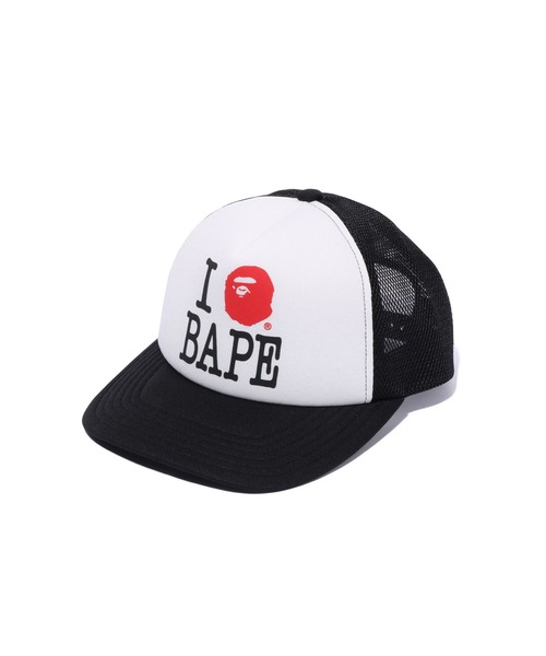 A BATHING APE（アベイシングエイプ）の「I LOVE BAPE MESH CAP