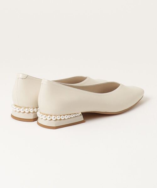 セール】パールヒール Vカットフラットシューズ（パンプス）｜artemis