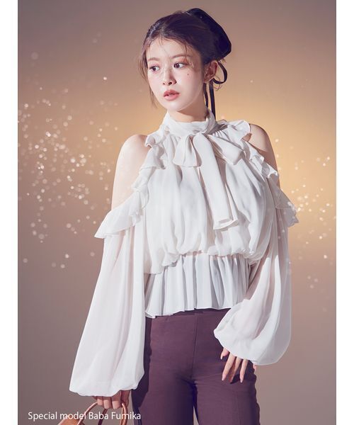 セール】シフォンボリュームブラウス（シャツ/ブラウス）｜SNIDEL