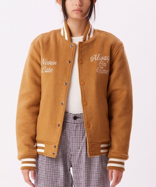 OBEY（オベイ）の「OBEY/オベイ ウールスタジャン バック刺繍/裏