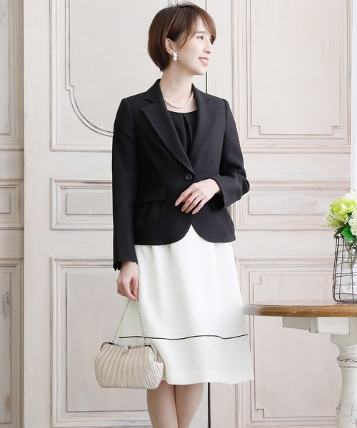 セール】フレアテーラードジャケット＆大きいサイズバイカラー