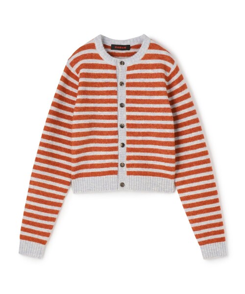 caban（キャバン）の「アルパカボーダー クルーネックカーディガン