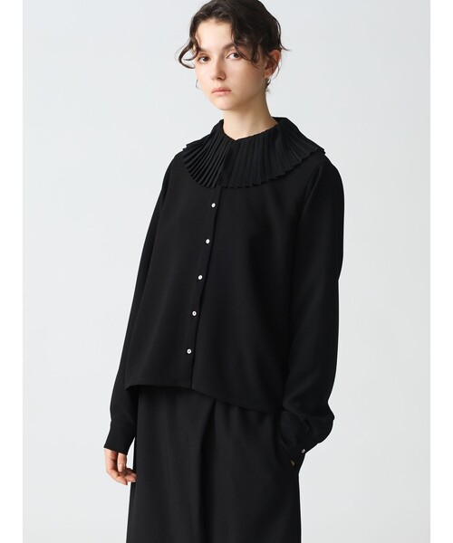 mizuiroind（ミズイロインド）の「mizuiro ind プリーツカラーシャツ