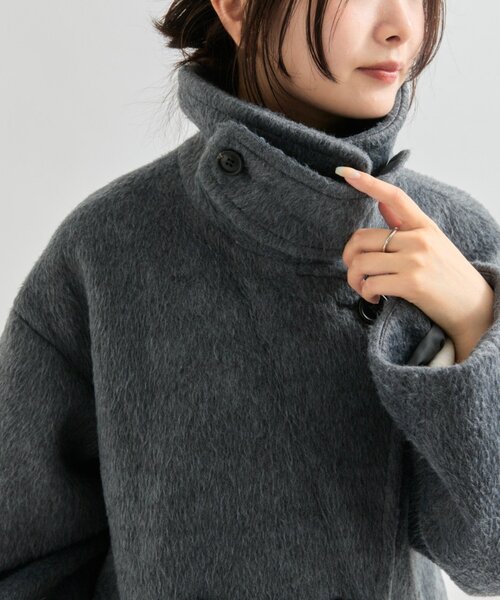 mystic（ミスティック）の「ウール混 シャギーミドルコート（その他