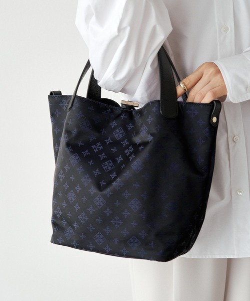 ナイロンジャガード2WAYミニトートバッグ（トートバッグ）｜russet