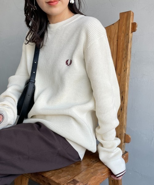 FRED PERRY MADE FOR BEAMS ニットセーター L ベージュ FRED PERRY