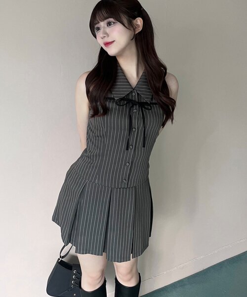 セール】ノースリーブシャツミニワンピース（ワンピース）｜OLIVE des