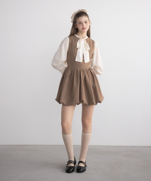 balloon mini onepiece / ノースリバルーンミニワンピ（ジャンパー