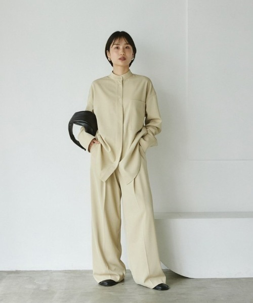 TODAYFUL（トゥデイフル）の「スタンドカラーツイルシャツ（シャツ