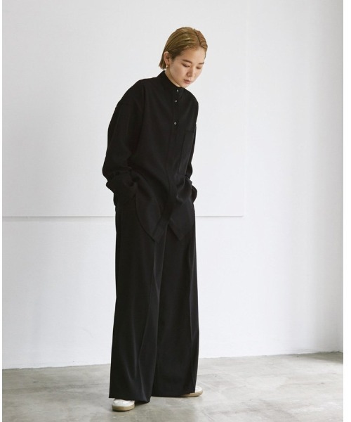 TODAYFUL（トゥデイフル）の「スタンドカラーツイルシャツ（シャツ