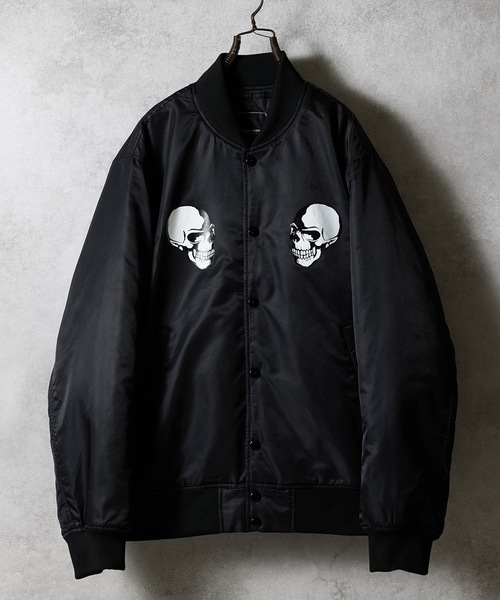 NYLON PRINTED STADIUM JACKET / ナイロン プリント スタジャン