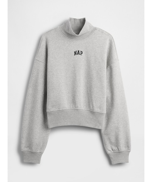 セール】NAPロゴ モックネック クロップド スウェットシャツ