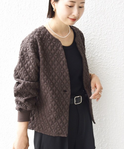 セール】【WEB限定】〈手洗い可能〉キルティング ジャカード