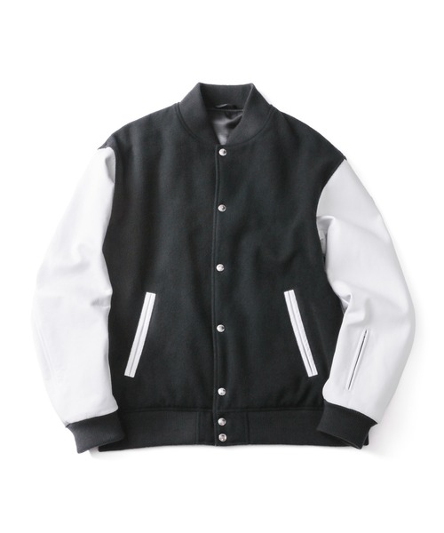 SOPHNET.（ソフネット）の「LEATHER SLEEVE VARSITY JACKET