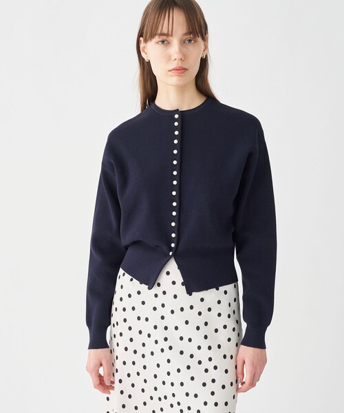 BALLSEY（ボールジィ）の「パールコンビ クルーネックカーディガン